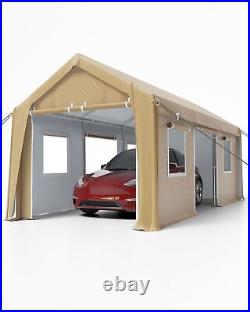 10x20ft Carport Car Canopy Heavy Duty Garage Shed Party Tent with4 Doors & Windows