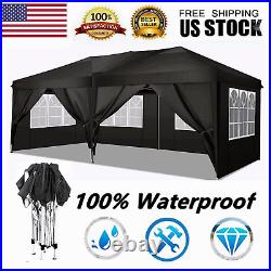 10x20ft Gazebo Pop-UP Canopy Wedding Party Tents Waterproof Heavy Duty Outdoor@