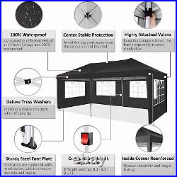 10x20ft Gazebo Pop-UP Canopy Wedding Party Tents Waterproof Heavy Duty Outdoor^