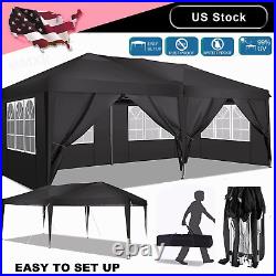 10x20ft Gazebo Pop-UP Canopy Wedding Party Tents Waterproof Heavy Duty Outdoor^