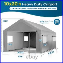 10x20ft Heavy Duty Carport Canopy Potable Garage Party Tent Shelter Storage Shed