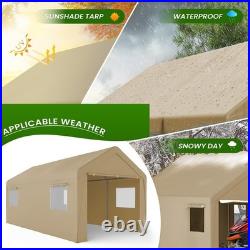 10x20ft Heavy Duty Carport Canopy Potable Garage Shelter Storage Shed Party Tent