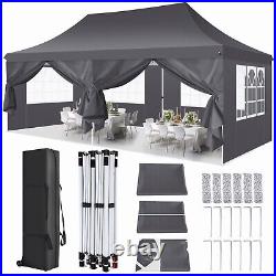 10x20ft Heavy Duty Pop Up Canopy Tent Outdoor Garage with6 Removable Sidewalls NEW