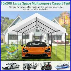 10x20ft Outdoor Heavy Duty Snow Carport Canopy Garage Car Shelter Portable Tent