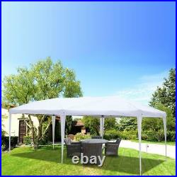 10x20ft Pop Up Canopy Outdoor Gazebo Wedding Party Tent with 6 Sidewalls White