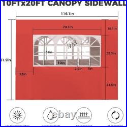 10x20ft Pop Up Canopy Tent With Sidewalls Outdoor Canopy Beach Tent Easy Set up