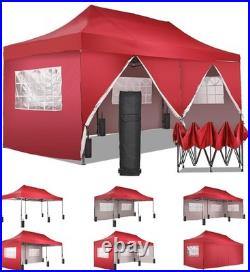 10x20ft Pop Up Canopy Tent With Sidewalls Outdoor Canopy Beach Tent Easy Set up