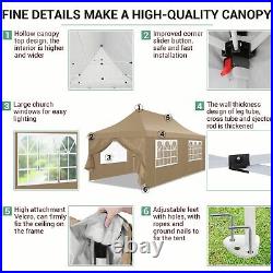 10x20ft Pop Up Canopy Tent with 6 Removable Sidewalls Waterproof & UV50+ Gazebo