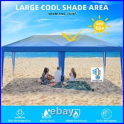 10x20ft Pop Up Canopy Tent with 6 Side Walls Instant Shade for Parties Beach