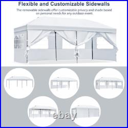 10x20ft Pop Up Canopy with Sidewalls & Wheeled Bag Canopy Tent for Backyard Party