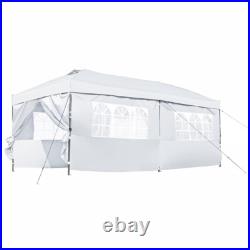 10x20ft Pop Up Canopy with Sidewalls & Wheeled Bag Canopy Tent for Backyard Party