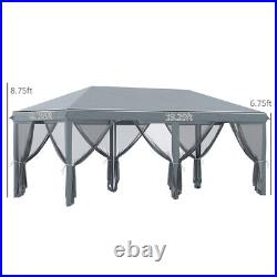 10x20ft Pop Up Patio Canopy Tent with Sidewalls Outdoor Garden Shelter for Party