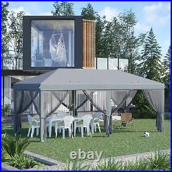 10x20ft Pop Up Patio Canopy Tent with Sidewalls Outdoor Garden Shelter for Party