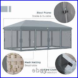 10x20ft Pop Up Patio Canopy Tent with Sidewalls Outdoor Garden Shelter for Party