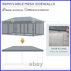 10x20ft Pop Up Patio Canopy Tent with Sidewalls Outdoor Garden Shelter for Party