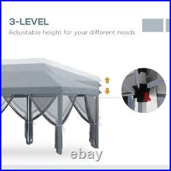 10x20ft Pop Up Patio Canopy Tent with Sidewalls Outdoor Garden Shelter for Party