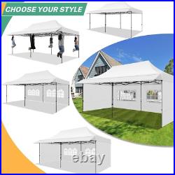 10x20ft Pop up Canopy Tent with Awning Heavy Duty Outdoor Vendors Party Gazebo