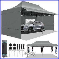 10x20ft Pop up Canopy with Awning Heavy Duty Outdoor Commercial Vendors Gazebo