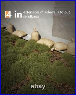 10x20ft Portable Car Port, 200g PE Tarp Canopy, 2 Roll-Up Doors & 4 Windows