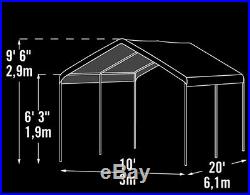 10x20x8 ShelterLogic 8 Leg Commercial Grade Canopy With Enclosure Kit 23572