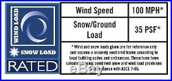 10x29x7 Arrow ShelterLogic Metal Carport Canopy CPHC102907 Wind & Snow Rated