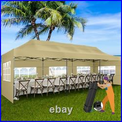 10x30'10' Heavy Duty Pop Up Canopy Commercial Tent Waterproof Gazebo Outdoor