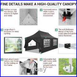 10x30'10' Heavy Duty Pop Up Canopy Commercial Tent Waterproof Gazebo Outdoor #