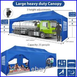 10x30'10' Heavy Duty Pop Up Canopy Commercial Tent Waterproof Gazebo Outdoor