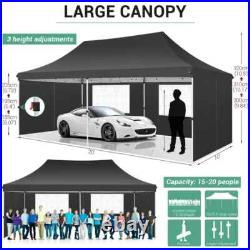 10x30'10' Heavy Duty Pop Up Canopy Commercial Tent Waterproof Gazebo Outdoor #