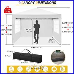 10x30'10' Heavy Duty Pop Up Canopy Commercial Tent Waterproof Gazebo Outdoor