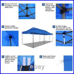 10x30'10' Heavy Duty Pop Up Canopy Commercial Tent Waterproof Gazebo Outdoor