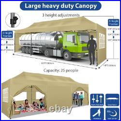 10x30'10' Heavy Duty Pop Up Canopy Commercial Tent Waterproof Gazebo Outdoor