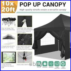 10x30'10' Heavy Duty Pop Up Canopy Commercial Tent Waterproof Gazebo Outdoor #