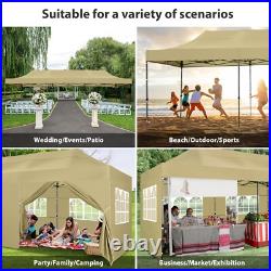 10x30'10' Heavy Duty Pop Up Canopy Commercial Tent Waterproof Gazebo Outdoor