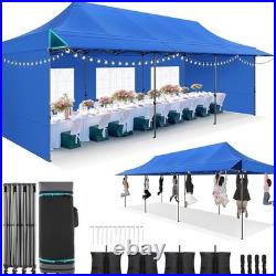 10x30/10x20/10x10 Pop up Canopy with Awning Heavy Duty Waterproof Vendors Tent