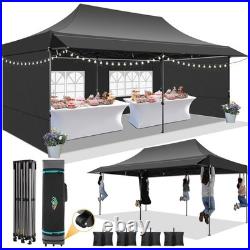 10x30/10x20/10x10 Pop up Canopy with Awning Heavy Duty Waterproof Vendors Tent