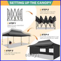 10x30/10x20/10x10 Pop up Canopy with Awning Heavy Duty Waterproof Vendors Tent 10x30/10x20/10x10 Pop up Canopy with Awning Heavy Duty Waterproof Vendors Tent