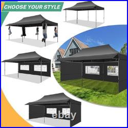 10x30/10x20/10x10 Pop up Canopy with Awning Heavy Duty Waterproof Vendors Tent