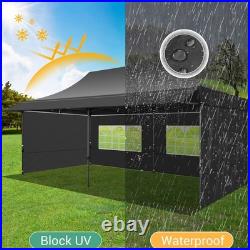 10x30/10x20/10x10 Pop up Canopy with Awning Heavy Duty Waterproof Vendors Tent