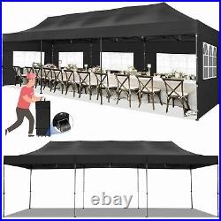 10x30/10x20ft Pop Up Canopy Tent with 8/6 Removable Sidewalls Waterproof Gazebo