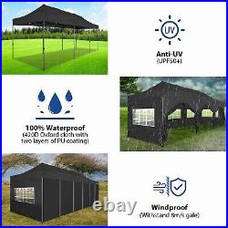 10x30/10x20ft Pop Up Canopy Tent with 8/6 Removable Sidewalls Waterproof Gazebo