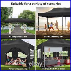 10x30/10x20ft Pop Up Canopy Tent with 8/6 Removable Sidewalls Waterproof Gazebo