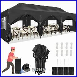 10x30/10x20ft Pop Up Canopy Tent with 8/6 Removable Sidewalls Waterproof Gazebo