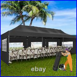 10x30/10x20ft Pop Up Canopy Tent with 8/6 Removable Sidewalls Waterproof Gazebo