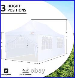 10x30'/20' Heavy Duty Pop Up Canopy Commercial Tent Waterproof Gazebo Outdoor
