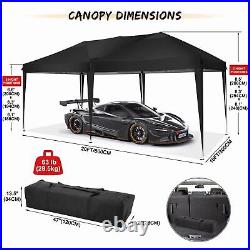 10x30/20FT Heavy Duty EZ Pop Up Canopy Commercial Party Tent Waterproof Gazebo
