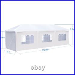 10x30' Canopy Tent with 8 Removable Sidewalls, Outdoor Event Gazebo, Wind-Res