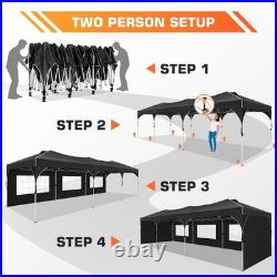 10x30' Commercial Pop UP Canopy Party Tent Folding Waterproof Gazebo Heavy Duty