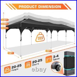 10x30' Commercial Pop UP Canopy Party Tent Folding Waterproof Gazebo Heavy Duty