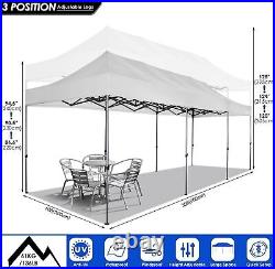 10x30' EZ Pop Up Canopy, Heavy Duty Commercial Party Tent Waterproof Car Gazebo